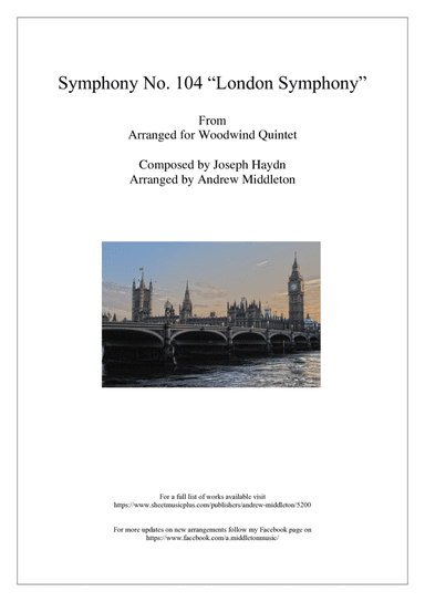 Symphony In D major 104 arranged for Wind Quintet (arr. Andrew Middleton)