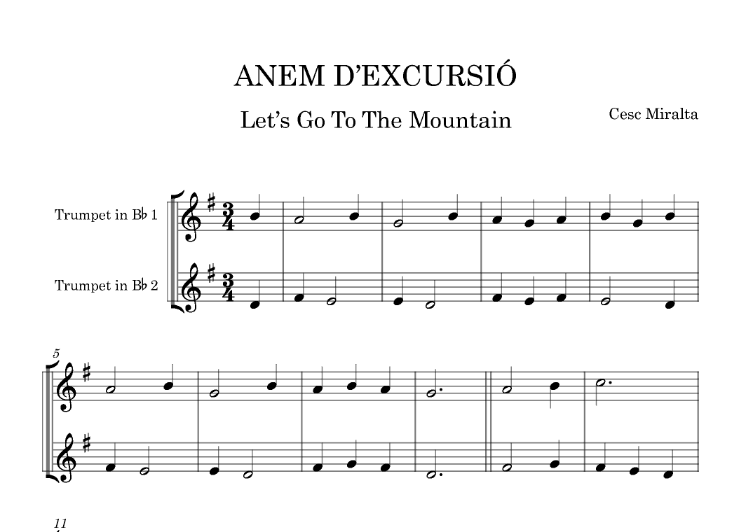 ANEM D'EXCURSIO Tp Duet