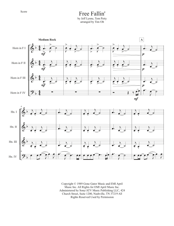 Free Fallin' (arr. Tim Olt)