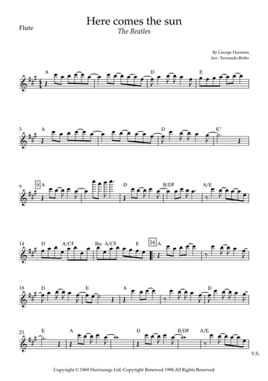 Here Comes The Sun (arr. Fernando Britto)