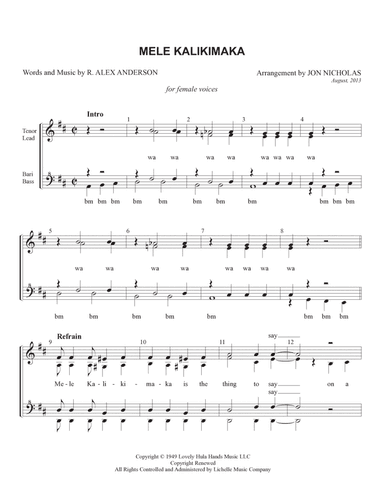 Mele Kalikimaka (arr. Jon Nicholas)