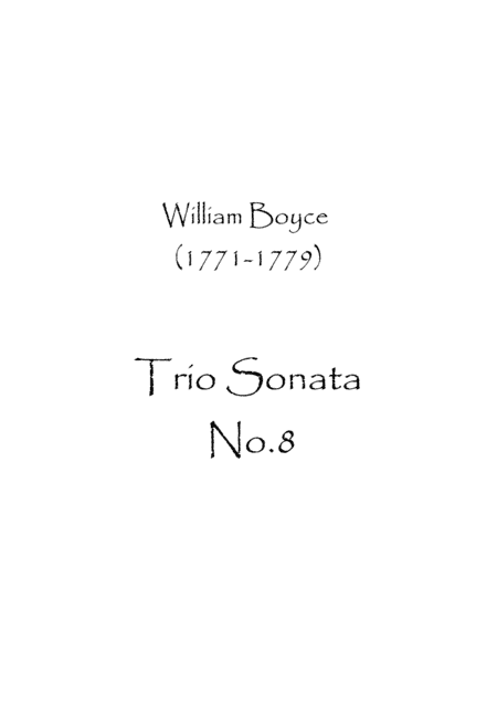 Trio Sonata No.8 (arr. Spence Bundy)