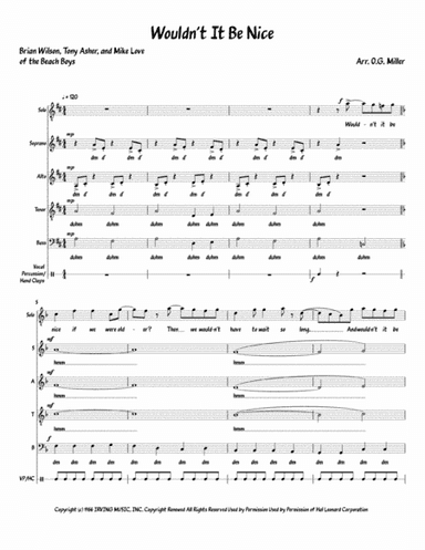 Wouldn't It Be Nice (arr. O.G. Miller)