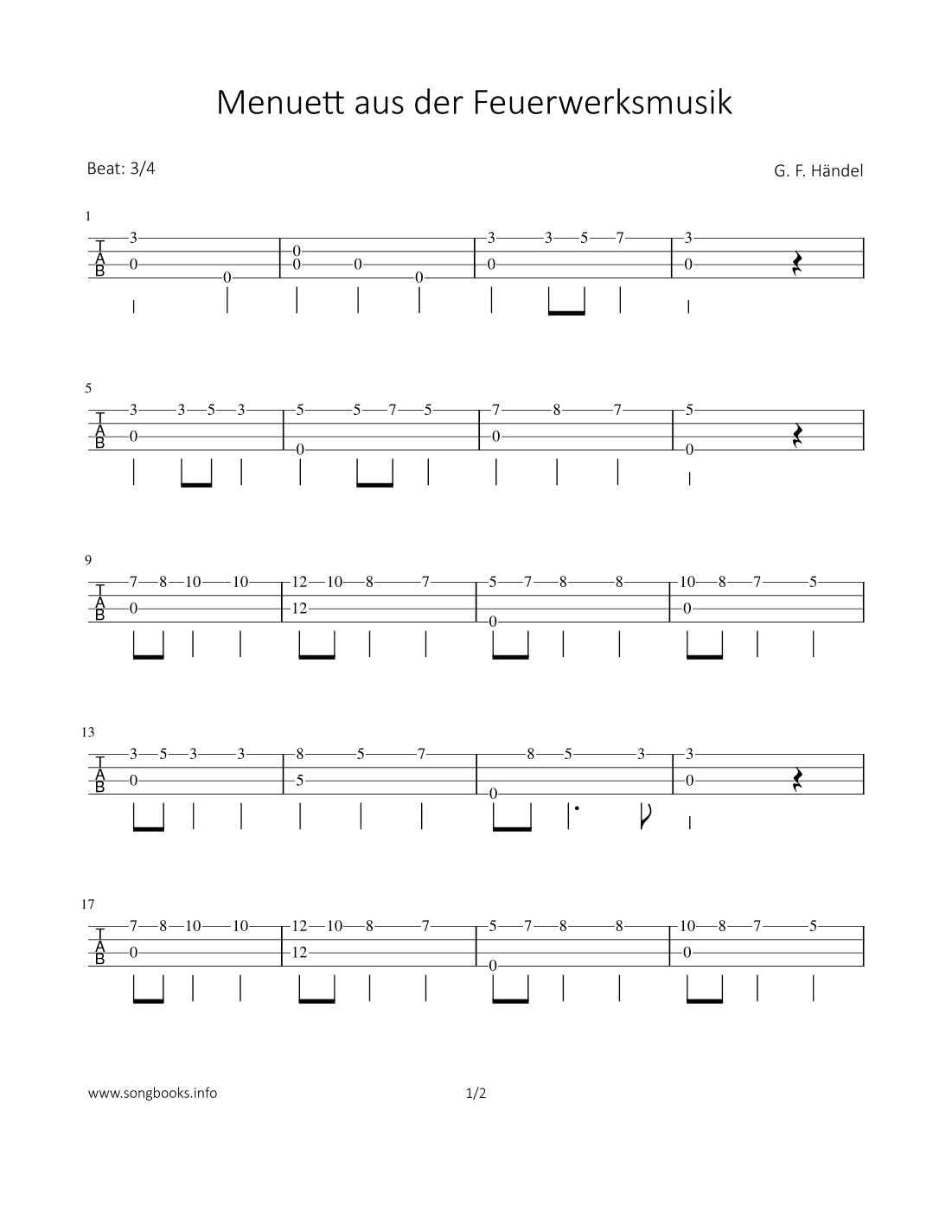 Menuett aus der Feuerwerksmusik (arr. Bettina Schipp)