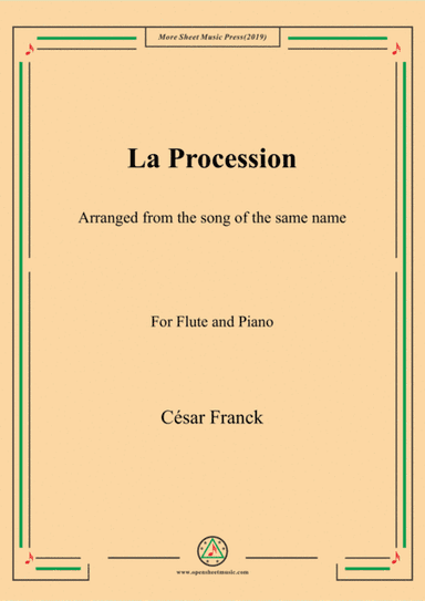 Franck-La procession,for Flute and Piano (arr. MSM)