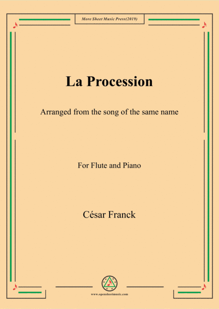 Franck-La procession,for Flute and Piano (arr. MSM)