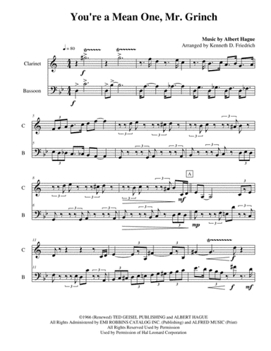 You're A Mean One, Mr. Grinch (arr. Kenneth D. Friedrich)