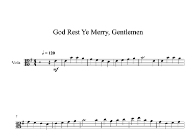 God Rest Ye Merry, Gentlemen (Viola) (arr. Digital Book Music)