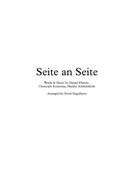 Seite An Seite (arr. Freek Engelbarts)