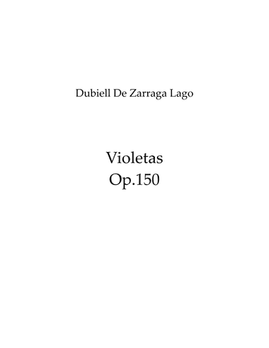 Violetas Op.150