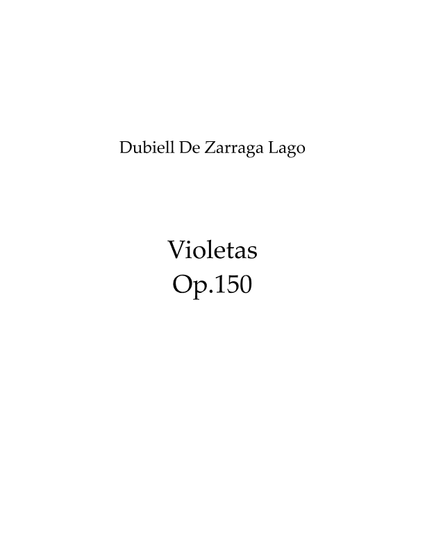 Violetas Op.150