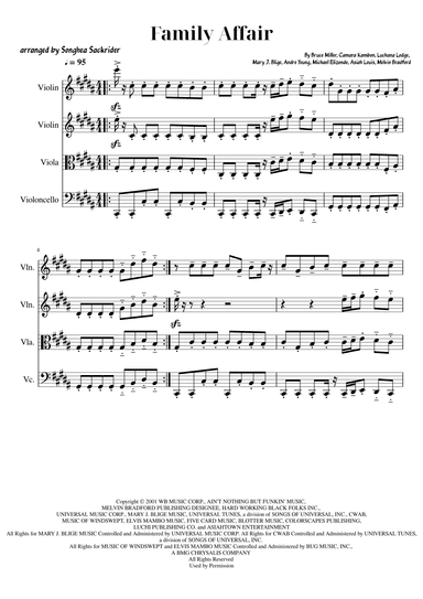 Family Affair (arr. Songhea Sackrider)