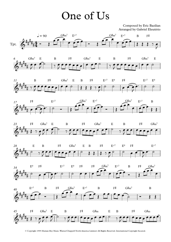One Of Us (arr. Gabriel Eleutério)