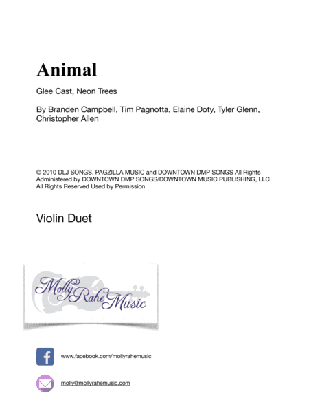 Animal (arr. Arr. Molly Rahe)