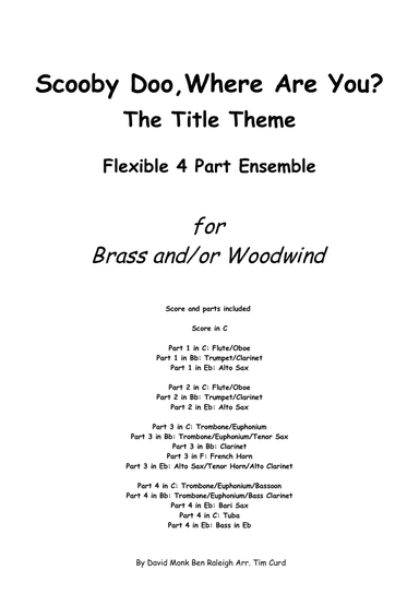 Scooby Doo, Where Are You? (arr. Tim Curd)