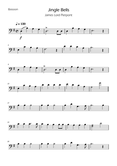 Jingle Bells - Bassoon Solo (arr. Ygor Nunes)