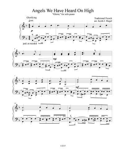 Angels We Have Heard On High (arr. Keith James)