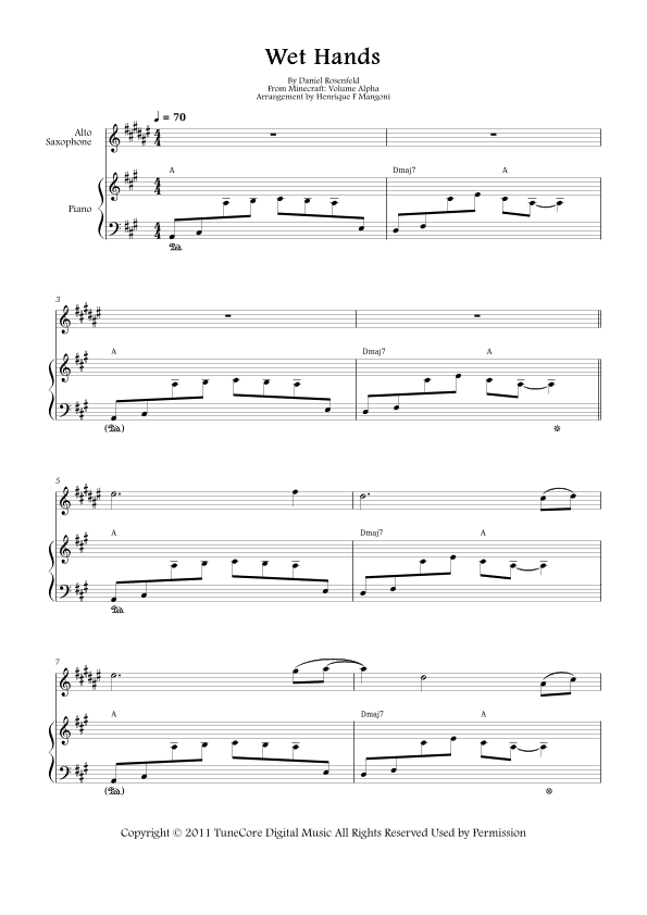 Wet Hands (arr. Henrique F Mangoni)