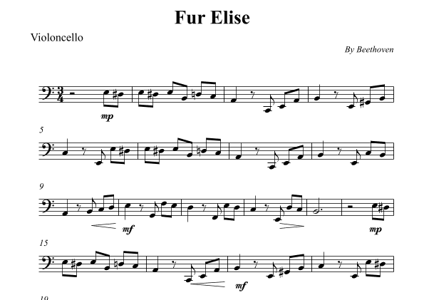Fur Elise (arr. Wesley S. SIlva)