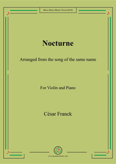 Franck-Nocturne,for Violin and Piano (arr. MSM)