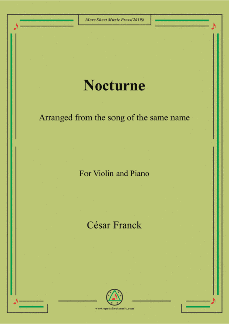 Franck-Nocturne,for Violin and Piano (arr. MSM)