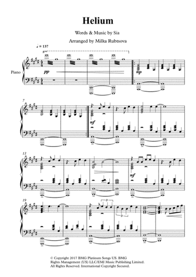 Helium (arr. Milka Rubtsova)