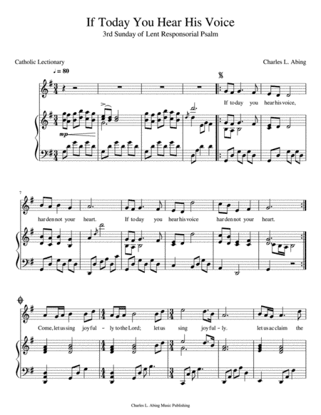 Responsorial Psalm: If Today You Hear His Voice