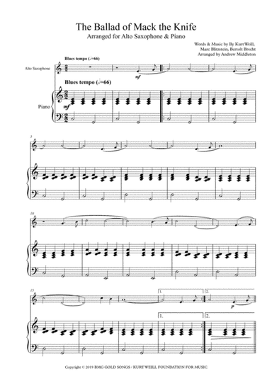 Mack The Knife (arr. Andrew Middleton)