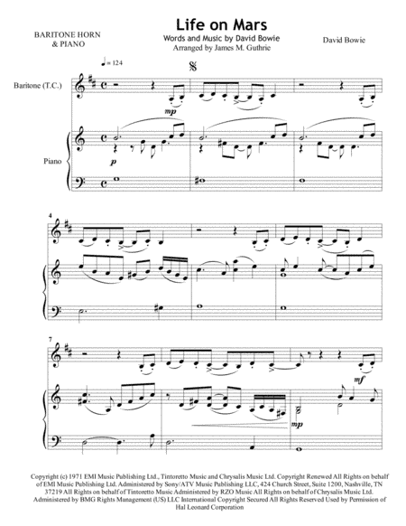 Life On Mars (arr. James M. Guthrie)