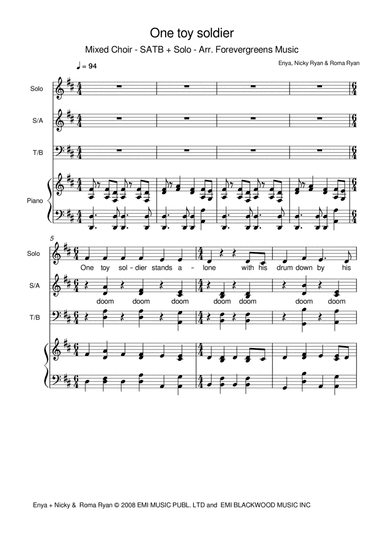 One Toy Soldier (arr. Paul Brandsma)