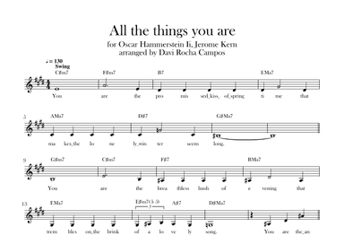 All The Things You Are (arr. Davi Rocha Campos)