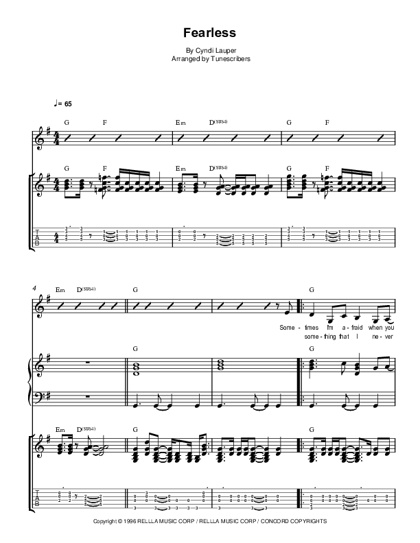 Fearless (arr. Tunescribers)