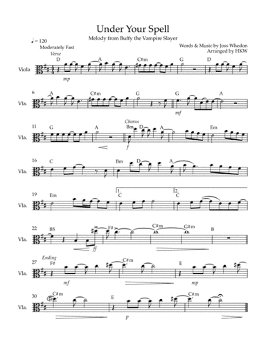 Under Your Spell (arr. Hannah K Watson)