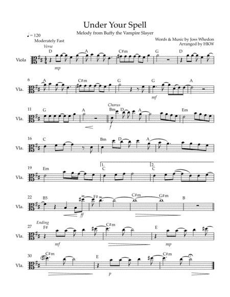Under Your Spell (arr. Hannah K Watson)