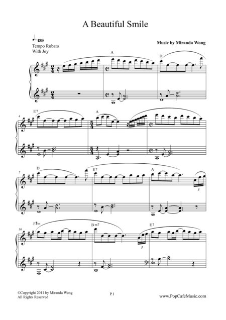 A Beautiful Smile - Lovely Piano Music