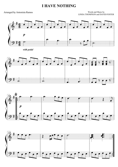 I Have Nothing (arr. Antonieta Ramos Valverde)