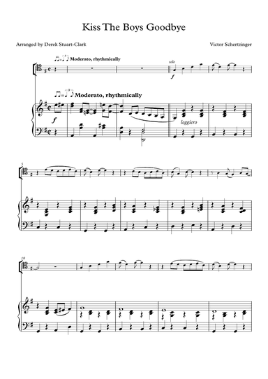 Kiss The Boys Goodbye (arr. Derek STUART-CLARK)