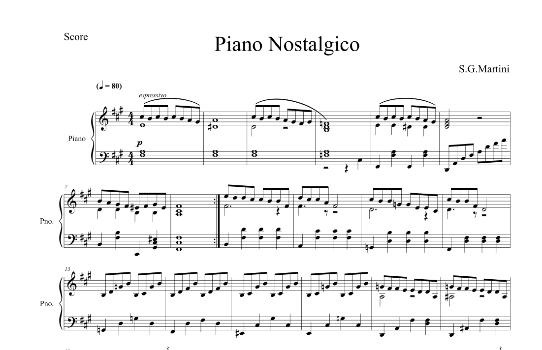 Piano Nostalgico