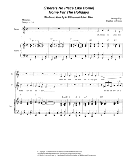 (there's No Place Like) Home For The Holidays (arr. Stephen DeCesare)