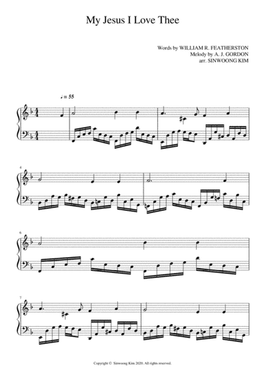 My Jesus I Love Thee (Piano Solo in F Major) (arr. Sinwoong Kim)