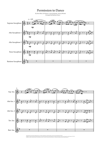 Permission To Dance (arr. Matthew pyeon)