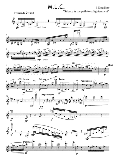 "M.L.C." for clarinet solo