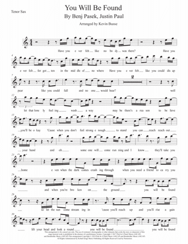 You Will Be Found (arr. Kevin Busse)