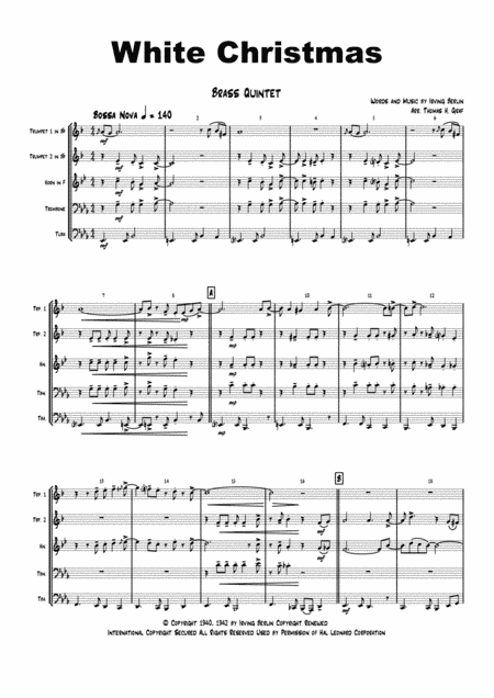 White Christmas (arr. Thomas H. Graf)