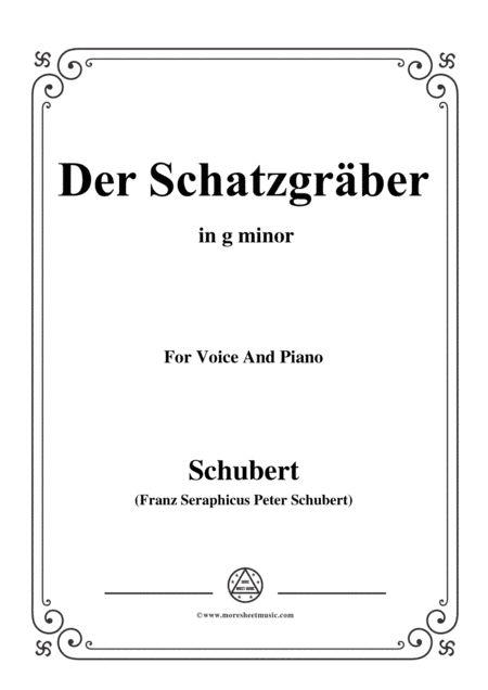 Schubert-Der Schatzgräber,in g minor,for voice and piano (arr. MSM)
