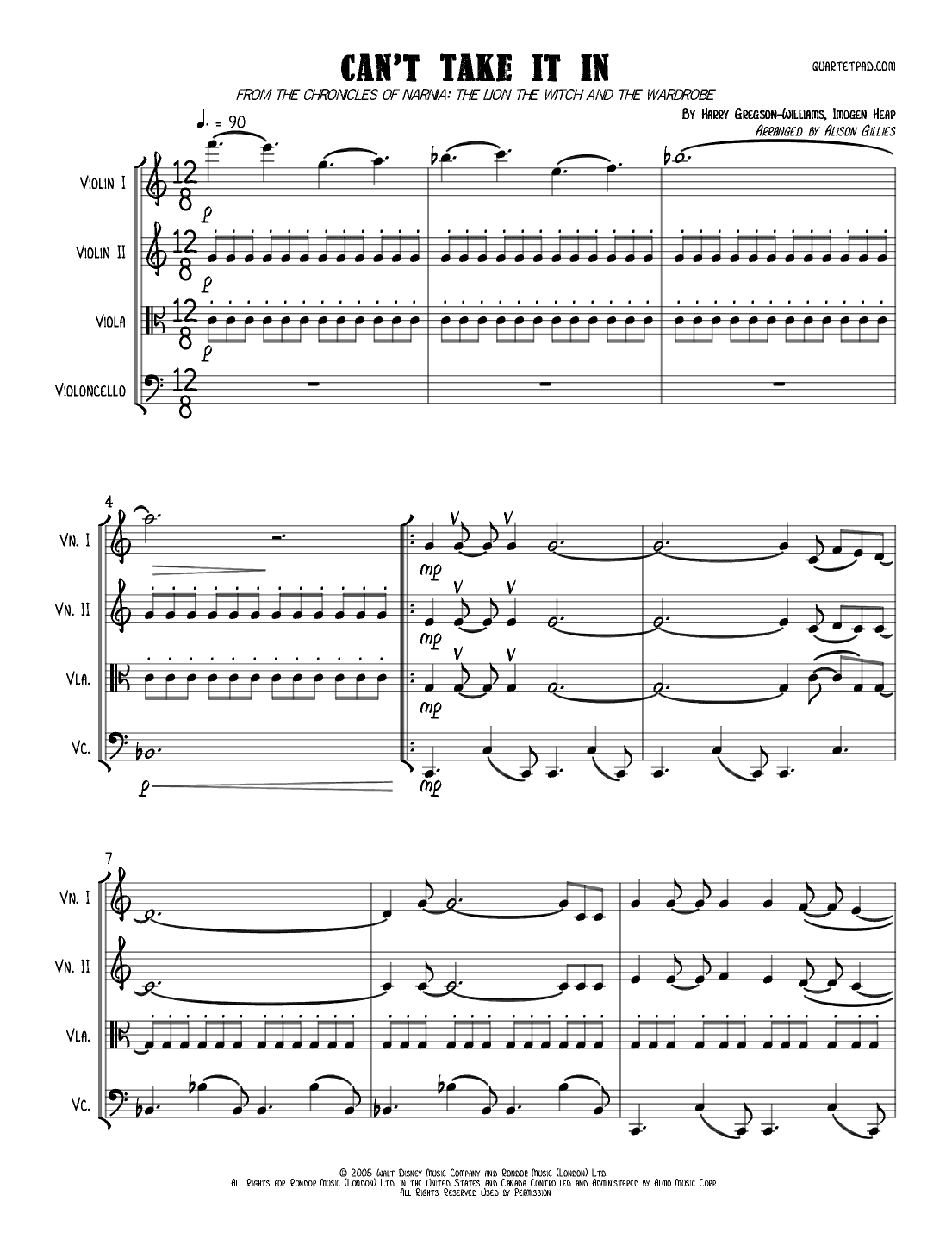 Can't Take It In (arr. Alison Gillies)
