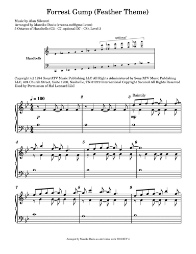 Forrest Gump - Main Title (Feather Theme)  from the Paramount Motion Picture FORREST GUMP (arr. Mareike Davis)