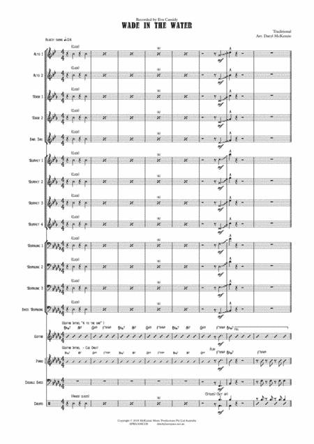 Wade in The Water - Eva Cassidy Style - Female Vocal with Big Band Key of Bb minor (arr. Daryl McKenzie)