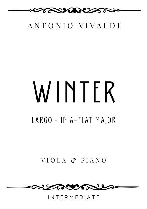 Vivaldi - Largo from Winter (The Four Seasons) in A Flat Major - Intermediate (arr. Piacere Music Sheets)