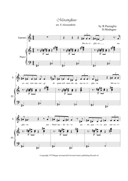 Meraviglioso (arr. Ester Alessandrini)